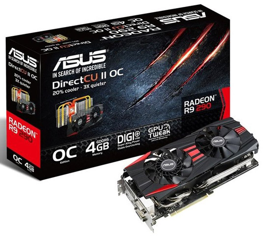Asus готовит видеокарту Radeon R9 290 DirectCU II OC
