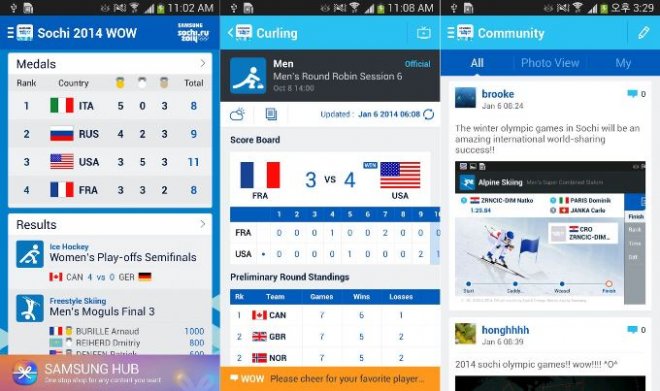 Samsung выпустила официальное приложение Олимпийских игр в Сочи 2014