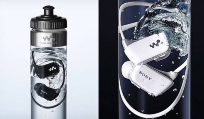 Sony продает mp3-плееры в бутылках с водой