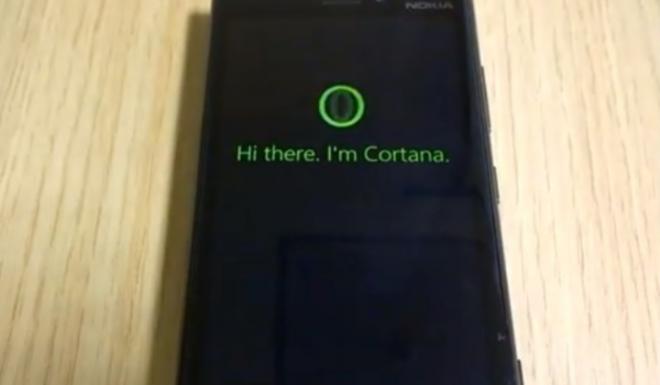 Голосовой помощник Cortana для WP 8.1 запечатлена на видео