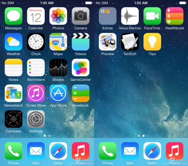 Первые скриншоты iOS 8