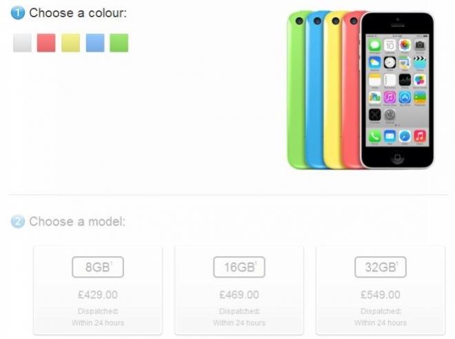 "Свербютжетный" Apple iPhone 5c с 8 ГБ поступает в продажу