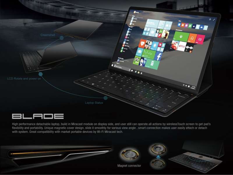 Lenovo работает над концептуальным планшетом-транформером Blade